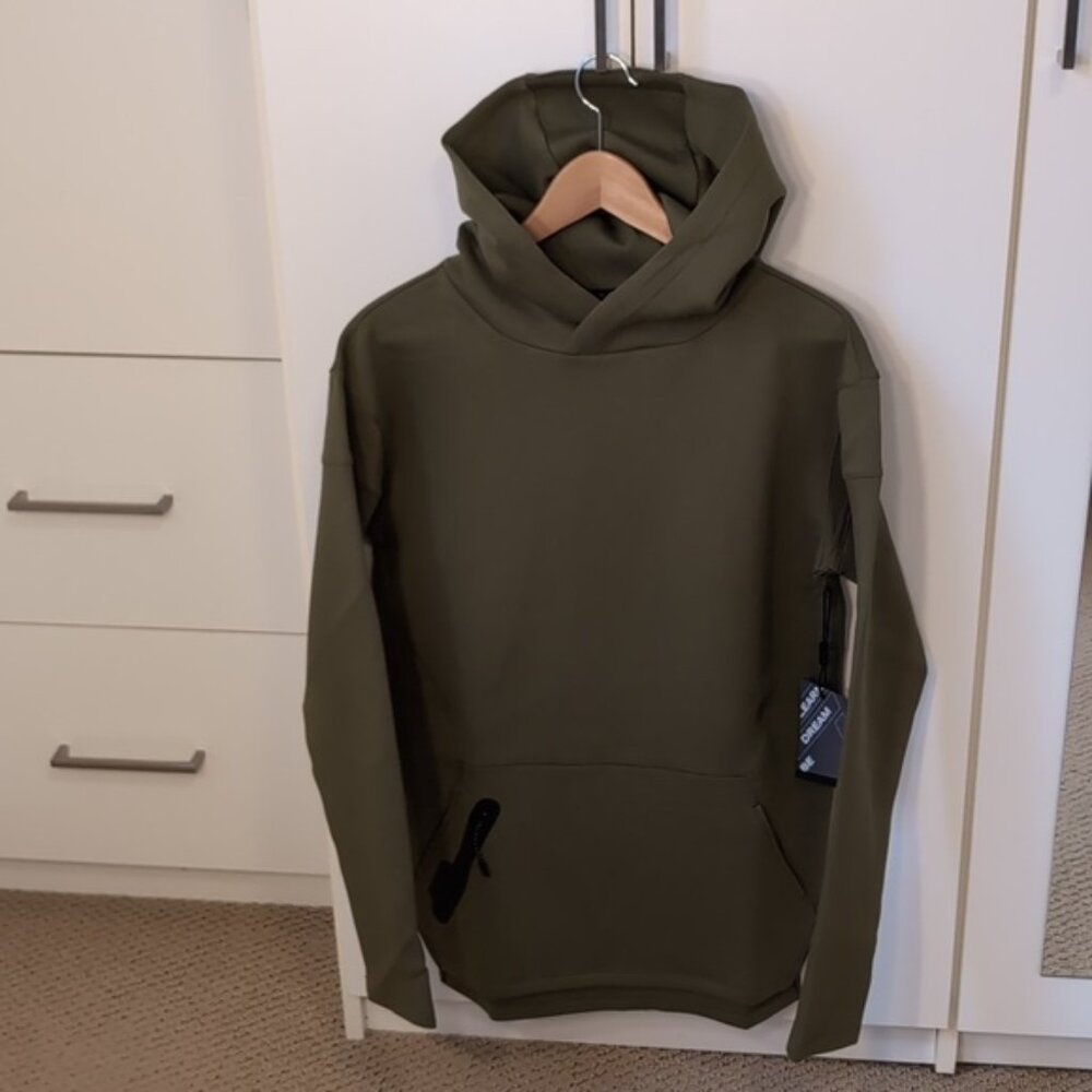Alphalete NWT ELMTS Fitted Hoodie Olive Green Men's M